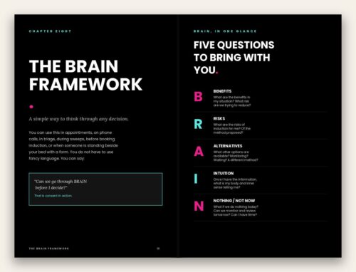 Inside pages from Can I Refuse Induction ebook